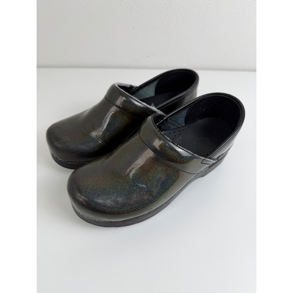 Dansko‎ Womens Patent Leather Clogs Professional 37 6.5-7 Metallic Iridescent